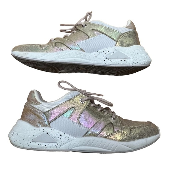 Aldo Anzaldua Gold iridescent Mermaid Metallic Sneaker 8.5 - Picture 4 of 15